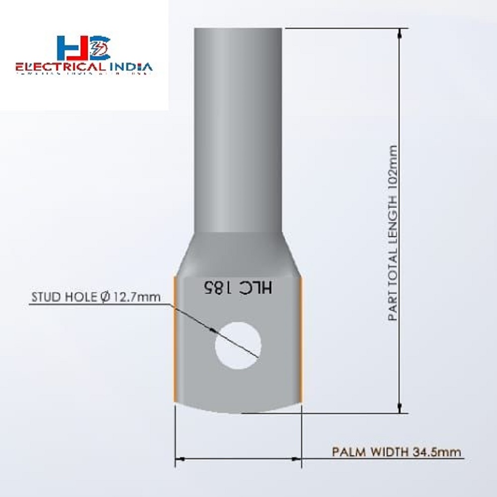 Aluminium Cable Lug 185 Sq Mm | Heavy Duty Electrical Connector - Image 3