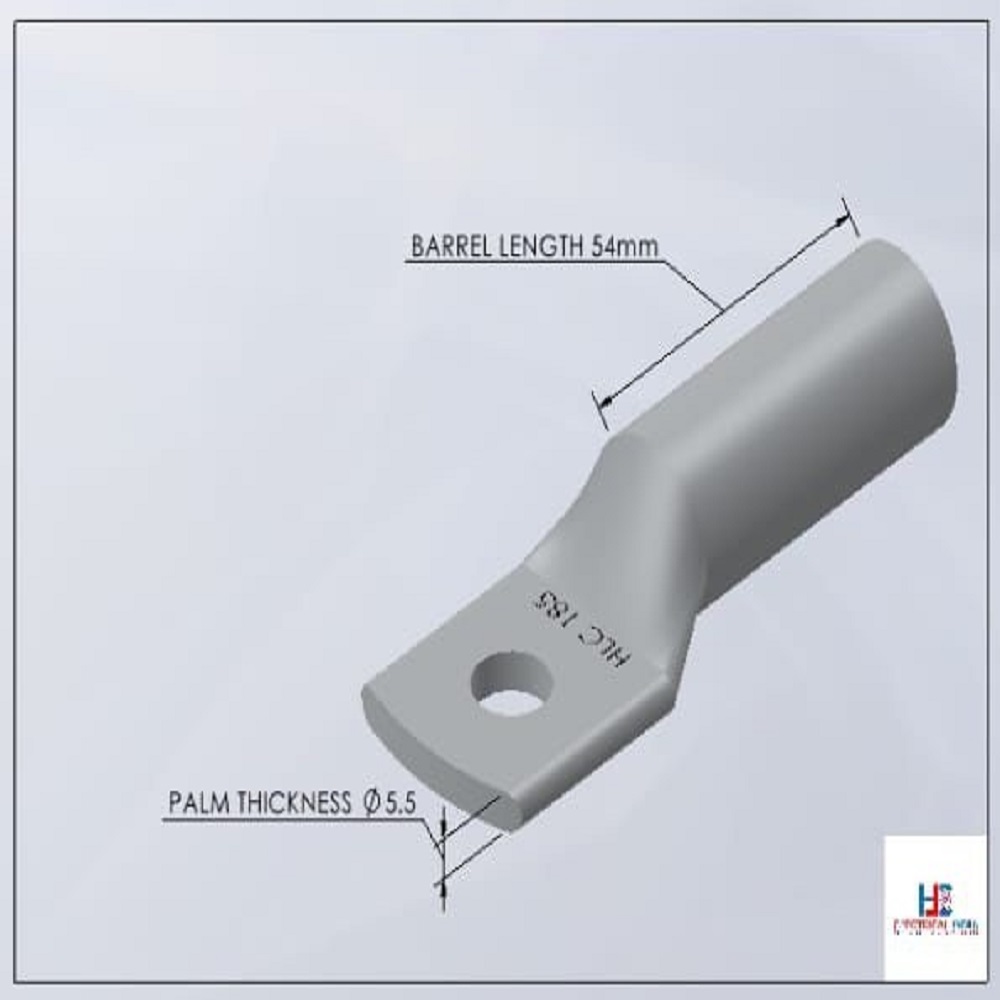 Aluminium Cable Lug 185 Sq Mm | Heavy Duty Electrical Connector - Image 2